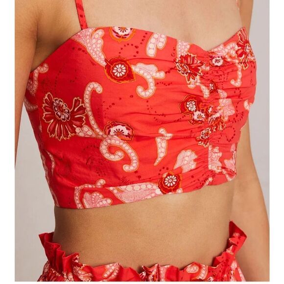 A.L.C. Arit Floral Cotton Crop Top NWT $297 - Picture 2 of 7